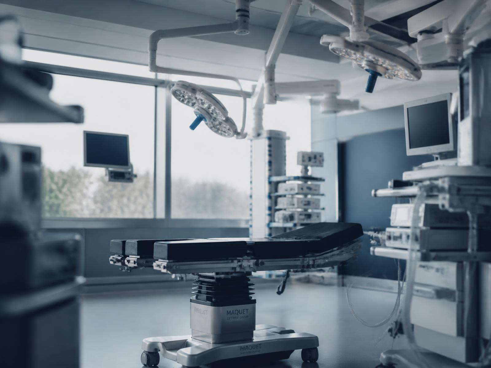A modern, quiet operating theatre prepared for surgery
